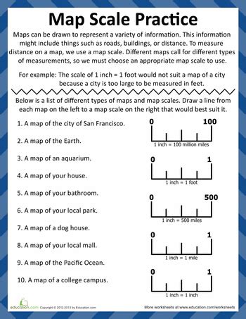 using a map scale worksheet pdf